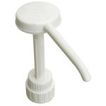 A white plastic bottle with a handle on it, perfect for serving milkshakes or 30ml Hand Pump For 5 Litre Containers.