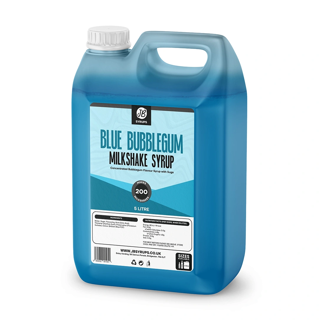 Blue Bubblegum Flavour Milkshake Syrup
