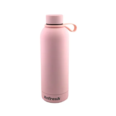 Refresh Double Wall Stainless Steel Leak-Proof Drinks Bottle, 500ml, Pink